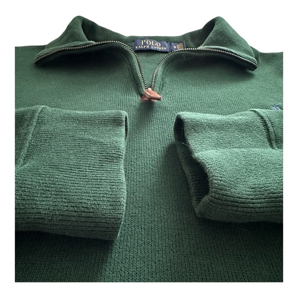 Polo by Ralph Lauren Green Quarter-Zip Sweater - Picture 10 of 15